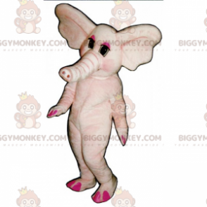 Fantasia de mascote de Elefante Rosa BIGGYMONKEY™ –