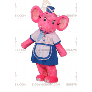 BIGGYMONKEY™ Disfraz de mascota de elefante rosa con traje de