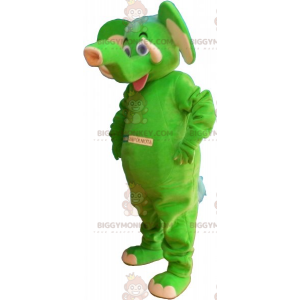 Costume da mascotte BIGGYMONKEY™ elefante verde -