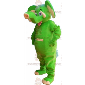 Costume de mascotte BIGGYMONKEY™ d'éléphant vert -