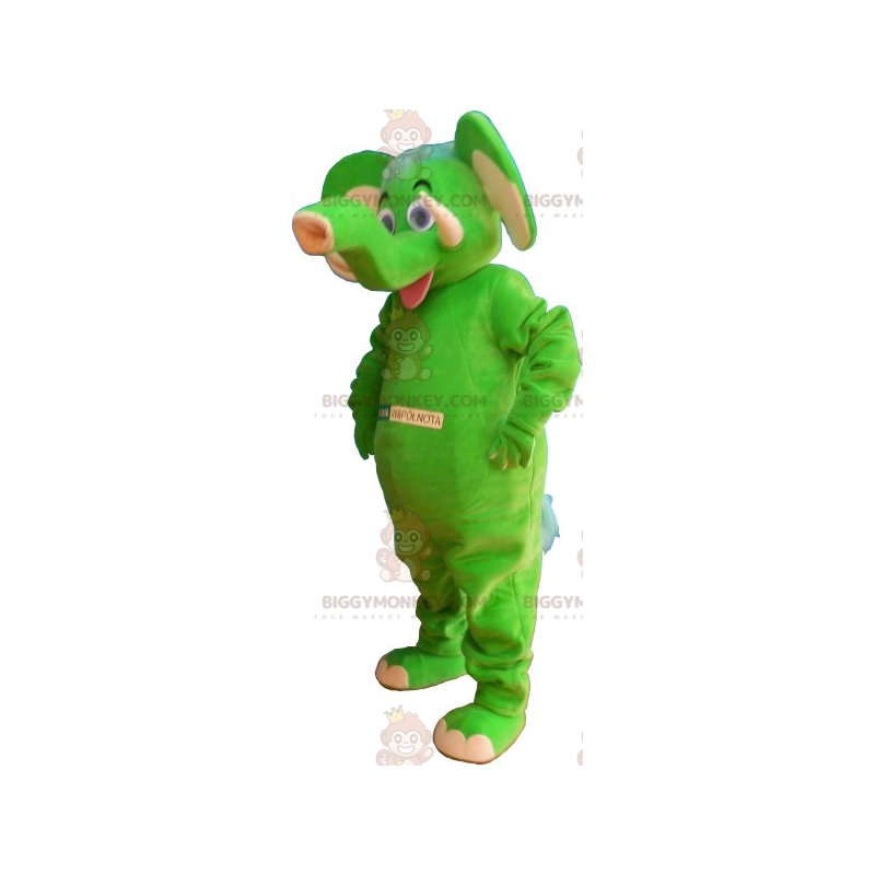 Costume da mascotte BIGGYMONKEY™ elefante verde -