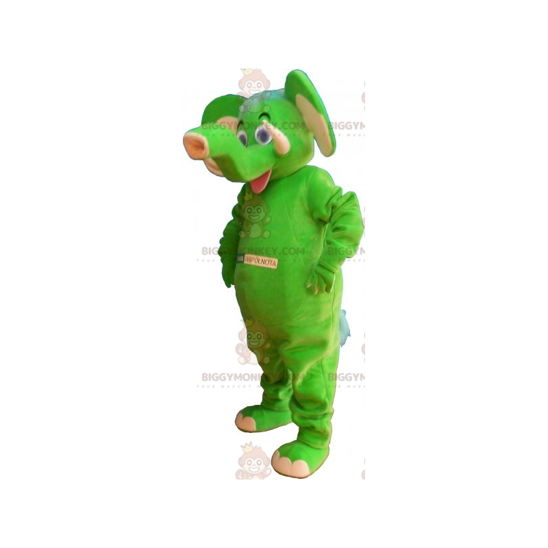 Kostium maskotka zielony słoń BIGGYMONKEY™ - Biggymonkey.com