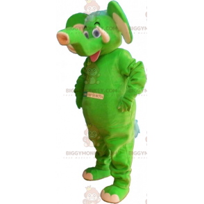 Costume de mascotte BIGGYMONKEY™ d'éléphant vert -