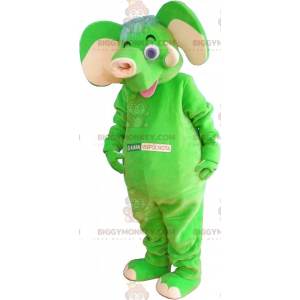 Costume da mascotte BIGGYMONKEY™ elefante verde -