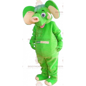 Costume da mascotte BIGGYMONKEY™ elefante verde -