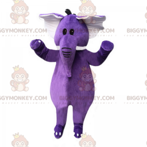 Disfraz de mascota elefante morado BIGGYMONKEY™ -