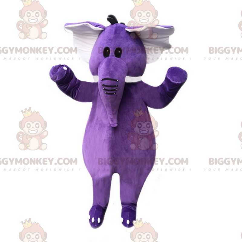 Disfraz de mascota elefante morado BIGGYMONKEY™ -