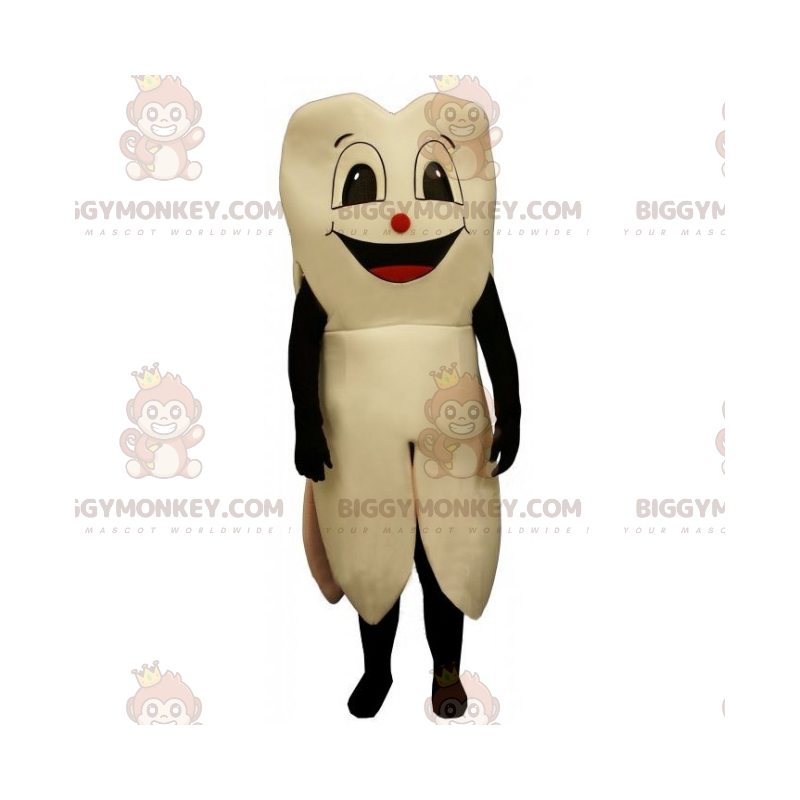 Traje de mascote de dente BIGGYMONKEY™ com sorriso –