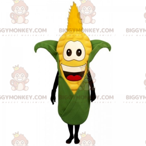 Maïskolf BIGGYMONKEY™ mascottekostuum met grote glimlach -