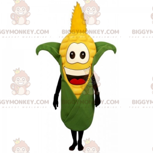 Traje de mascote Corncob BIGGYMONKEY™ com grande sorriso –