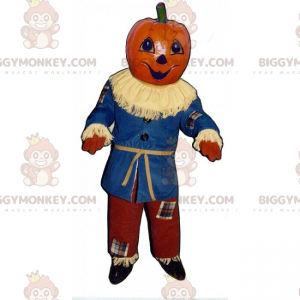 Pumpkin Head Scarecrow BIGGYMONKEY™ Mascot Costume –