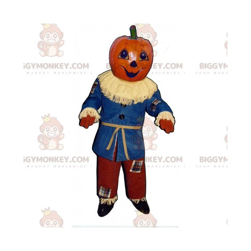 Costume de mascotte BIGGYMONKEY™ d'épouvantail avec tête de