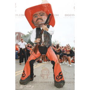 Disfraz de mascota Cowboy BIGGYMONKEY™ en traje tradicional