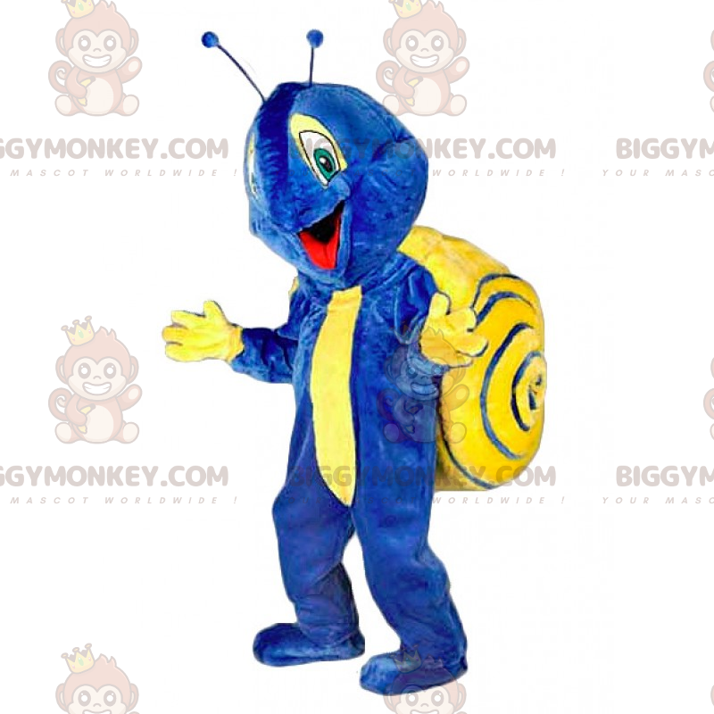 Blå og gul snegle BIGGYMONKEY™ maskotkostume - Biggymonkey.com