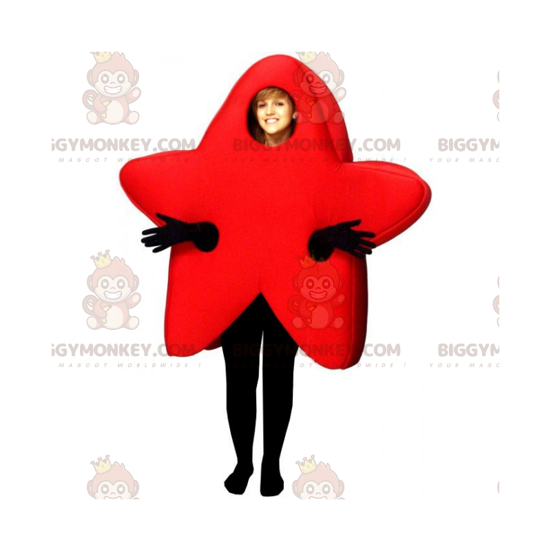 Costume de mascotte BIGGYMONKEY™ d'étoile rouge -