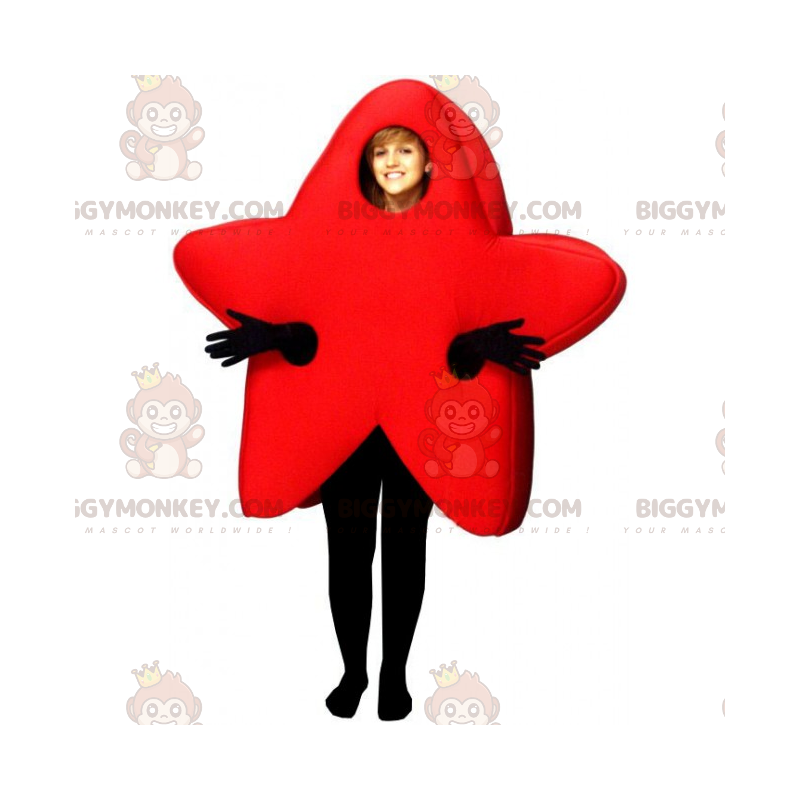 Fantasia de mascote Estrela Vermelha BIGGYMONKEY™ –