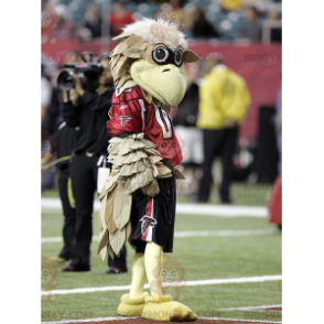 BIGGYMONKEY™ Mascot Costume Beige Vulture Bird In Sportswear -