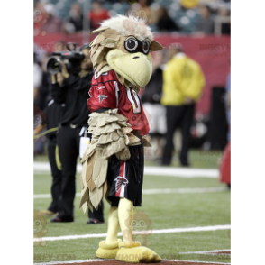 BIGGYMONKEY™ μασκότ στολή Beige Vulture Bird με αθλητικά ρούχα