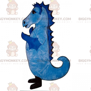 Costume de mascotte BIGGYMONKEY™ d'hippocampe bleu et pieds