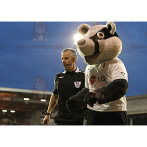 Raccoon Panda Bear BIGGYMONKEY™ maskotdräkt i sportkläder -