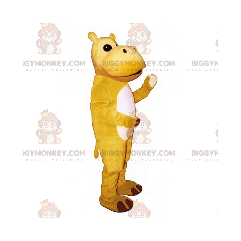 Costume da mascotte Ippopotamo giallo BIGGYMONKEY™ -