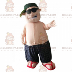 BIGGYMONKEY™ Maskottchenkostüm für Herren in Badeshorts und