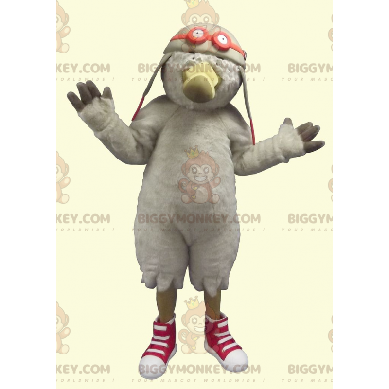 Traje de mascote de pássaro gaivota BIGGYMONKEY™ com capacete
