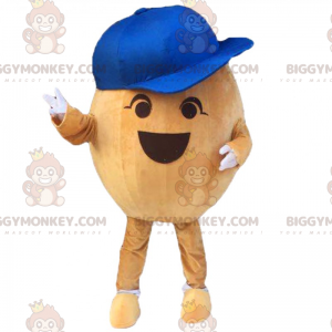 Kostým maskota Egg BIGGYMONKEY™ s modrou čepicí –