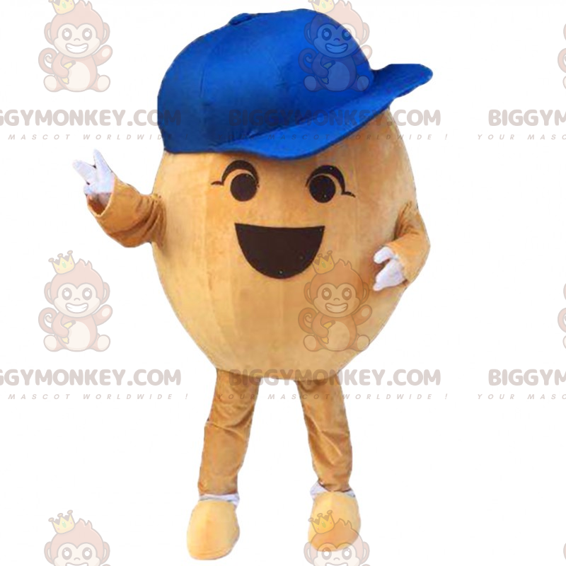 Egg BIGGYMONKEY™ Mascot Costume with Blue Cap – Biggymonkey.com