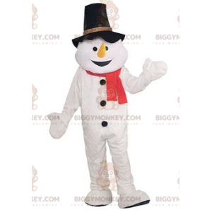 Fantasia de mascote de boneco de neve BIGGYMONKEY™ com chapéu