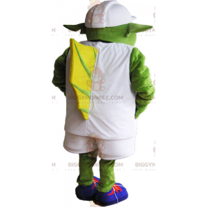 Ogre BIGGYMONKEY™ Mascot Costume with White Outfit and Cap –