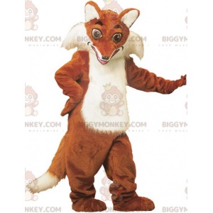 Disfraz de mascota BIGGYMONKEY™ de zorro naranja y blanco muy