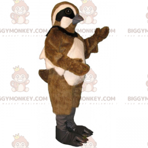 BIGGYMONKEY™ Tofarvet fjerdragt Sparrow Mascot Kostume -