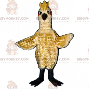 Vogel BIGGYMONKEY™ Maskottchenkostüm mit Wappen -