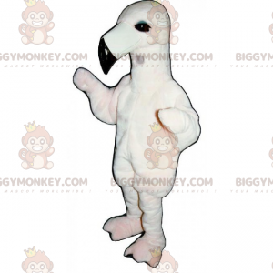 BIGGYMONKEY™ långnäbbad vit fågelmaskotdräkt - BiggyMonkey