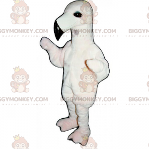 Disfraz de mascota de pájaro blanco de pico largo BIGGYMONKEY™