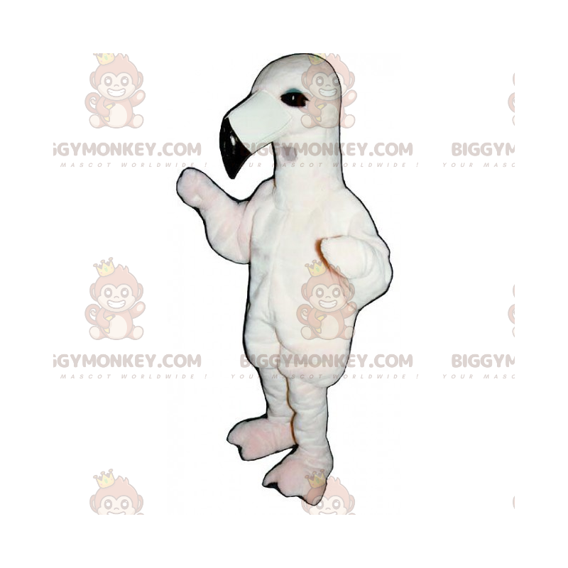 BIGGYMONKEY™ Costume mascotte uccello bianco dal becco lungo -