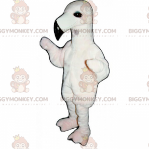 BIGGYMONKEY™ pitkänokkainen valkoinen linnun maskottiasu -