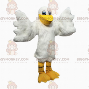 Disfraz de mascota BIGGYMONKEY™ de pájaro blanco de ojos azules