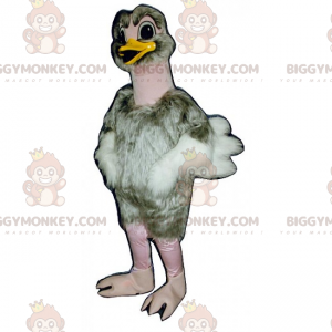 Traje de mascote de avestruz branco e cinza BIGGYMONKEY™ –