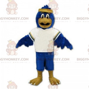 Blue Bird BIGGYMONKEY™ maskotdräkt med pannband - BiggyMonkey