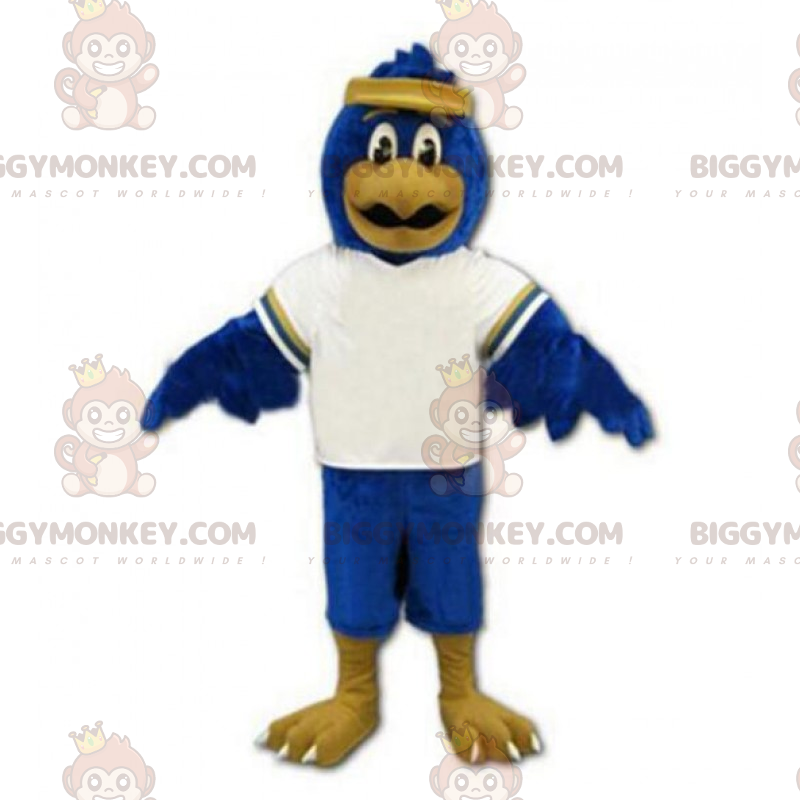 Costume de mascotte BIGGYMONKEY™ d'oiseau bleu avec bandeau -