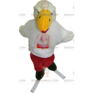 Costume della mascotte dell'uccello dello sci BIGGYMONKEY™ -