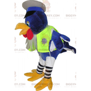 BIGGYMONKEY™ Vogel-Maskottchen-Kostüm im Polizisten-Outfit -