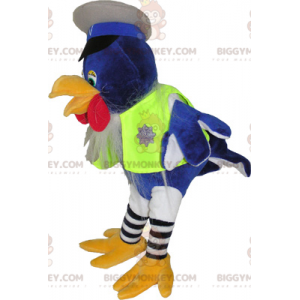 BIGGYMONKEY™ Vogelmascottekostuum in politieoutfit -