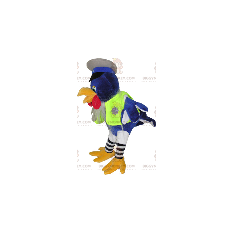 BIGGYMONKEY™ Bird Mascot Costume In Policeman Outfit -