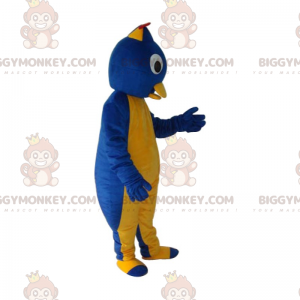 Costume de mascotte BIGGYMONKEY™ d'oiseau jaune et bleu -