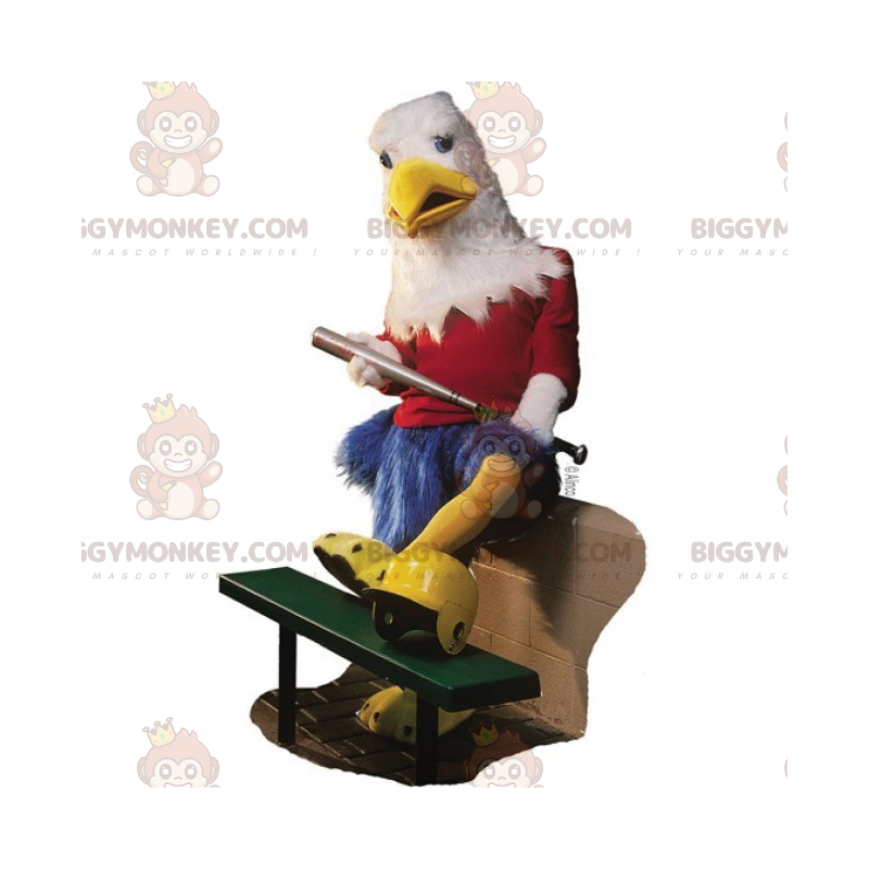 Costume de mascotte BIGGYMONKEY™ d'oiseau joueur de baseball -