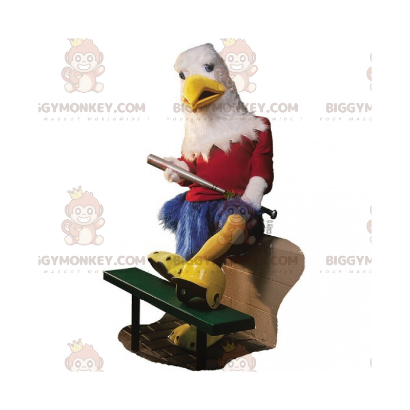 Honkbalspeler Vogel BIGGYMONKEY™ Mascottekostuum -