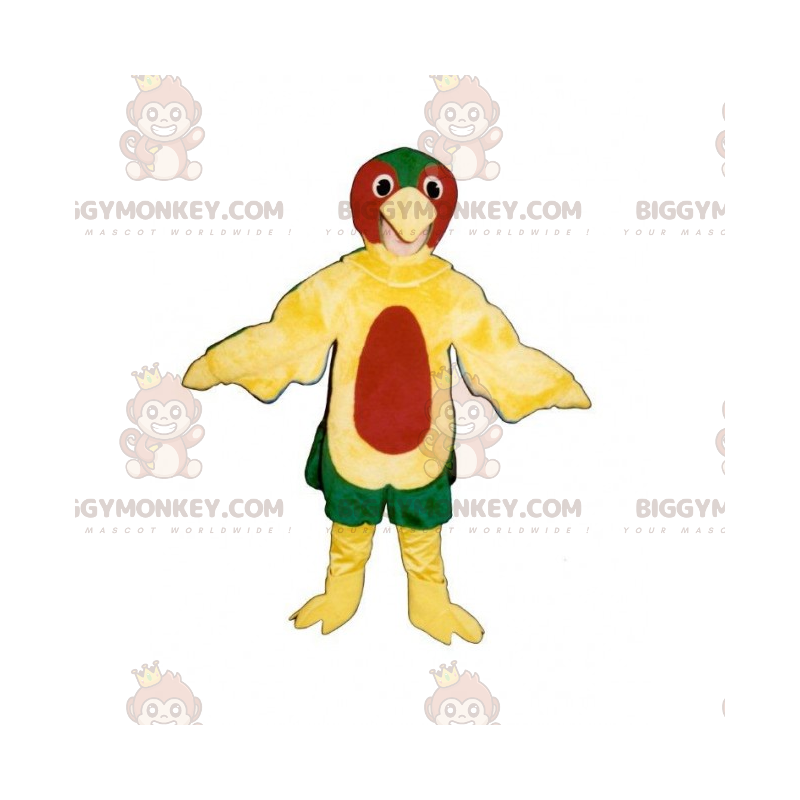 Costume da mascotte uccello multicolore BIGGYMONKEY™ -